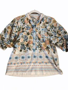 VINTAGE 1970'S DONN KENNY WOMANS POLYESTER BLOUSE